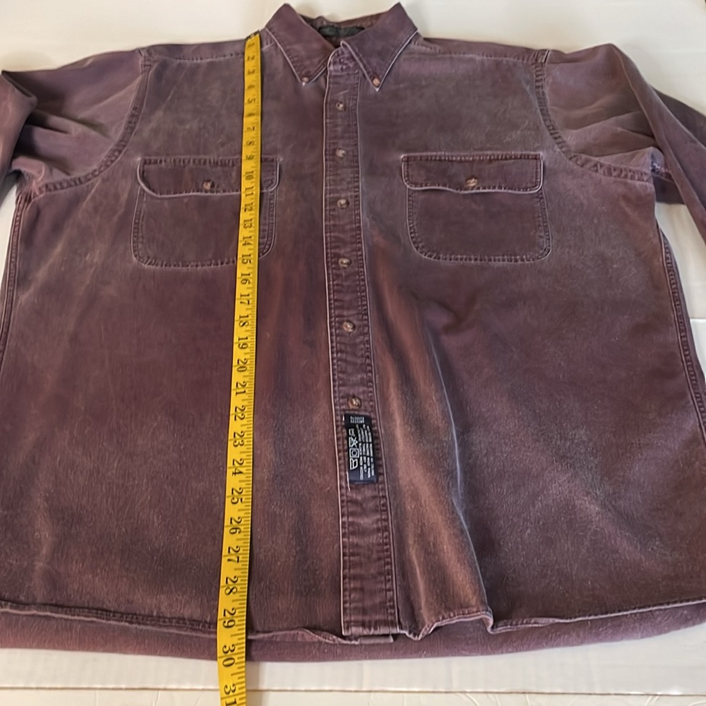 GH BASS & Co purple Compass Denim long sleeve button down men’s size L (16.5) - Picture 10 of 14
